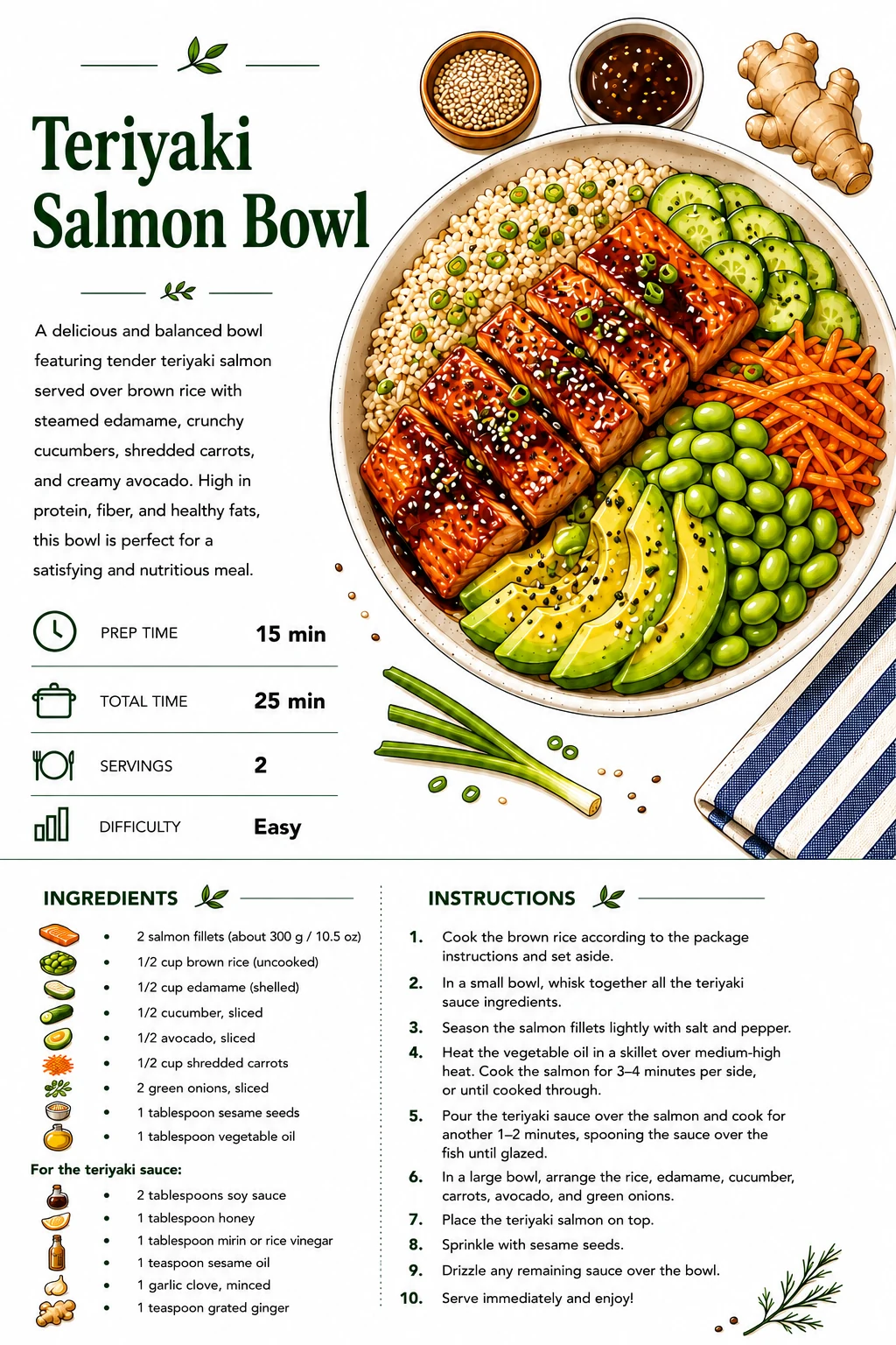 Teriyaki Salmon Bowl